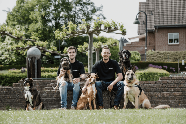 Andre und Dennis vom PETBO-Team mit Hunde