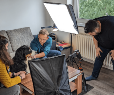 Hinter den Kulissen beim PETBO Videodreh-Rocky