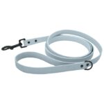 Biothane Leine in pastellblau mit Karabiner in schwarz