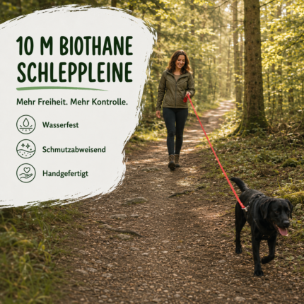 Biothane Schleppleine 10m mit Handschlaufe [19mm] – Bild 4