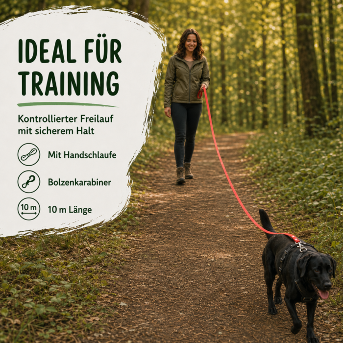 Biothane Schleppleine 10m mit Handschlaufe [19mm] – Bild 6