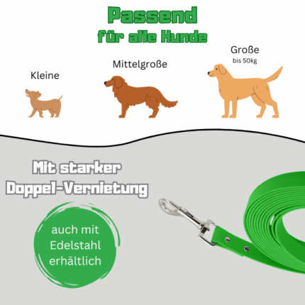 Biothane Leine für kleine Hunde & große Hunde