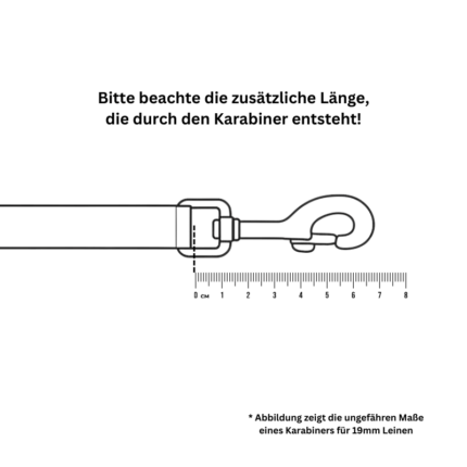 Sonderanfertigung H. Rust – Original Biothane Leine [19mm] mit 2 Bolzenkarabiner aus Edelstahl – Bild 2