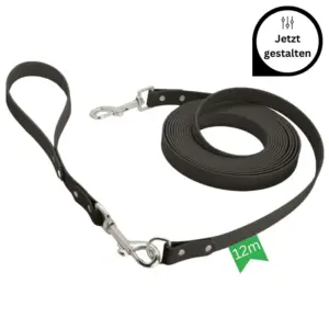 Biothane Schleppleine 12m mit Kurzführer 30cm gestalten