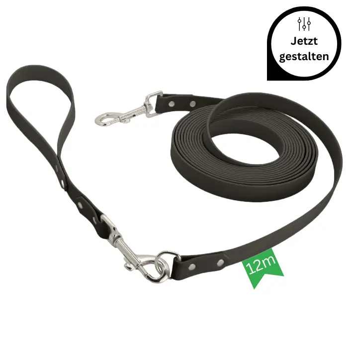Biothane Schleppleine 12m mit Kurzführer 30cm gestalten